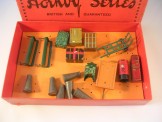 Hornby Gauge 0 Railway Accessories No 4 Miniature Luggage, Milk Cans, Truck and Platform Machines (17 pieces).  Boxed with insert