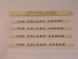 Hornby Gauge 0 Packet of 4 x Train Name Boards No 5.  The Golden Arrow