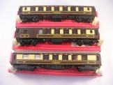 3 x Hornby Dublo Pullman Cars.  4035,4036 and 4037, Boxed