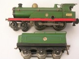 Early Hornby Gauge 0 Clockwork No 2 GNR 4-4-0 Locomotive and Tender 2711