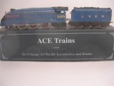 Ace Trains Gauge 0 Electric LNER Blue Valanced 4-6-2 A4 Locomotive and Tender ''Dominion of Canada'', Boxed