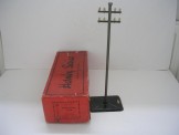 Hornby Gauge 0 Black Base and Grey 2 Bar Telegraph Pole, Boxed