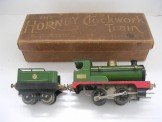Early Hornby Gauge 0 Clockwork GNR 2710 Locomotive and Tender, Boxed