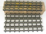 6 x Bassett-Lowke Gauge 0 Post War Brass 3 Rail Electric 18'' Striaght Rails, Boxed