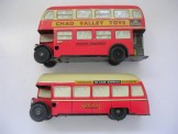 Chad Valley Clockwork Double and Single Decker Buses