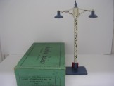 Early Hornby Gauge 0 Double Lamp Standard No 2E with push on connectors, Boxed