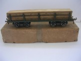 Rare Early Hornby Gauge 0 Hornby 5 Plank Bogie Timber Wagon, Boxed