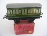 Rare Hornby Post War Gauge 0 SR No 1 Passenger Coach, Boxed