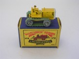 Matchbox 1-75 Series No 8 Caterpillar tractor 42mm Pale Yellow & Driver, Boxed