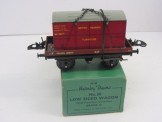 Postwar Hornby Gauge 0  No 50 Low Sided Wagon wth Furniture Container Boxed