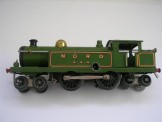 Rare French Hornby Gauge 0 Clockwork Nord Green 4-4-4 Tank Locomotive