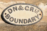 D N & G Rly Cast Iron Boundary Notice