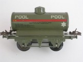 Rare Post War Hornby Gauge 0 Dark Grey ''Pool'' Tank Wagon