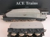 Ace Trains Gauge 0 Electric LNER A4 Locomotive and Tender ''Silver Fox'', Boxed as new