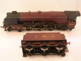 Rare Bonds Coarse Scale 12 Volt DC 2 Rail Electric LMS Maroon 4-6-2 Locomotive and Tender ''City of Liverpool''