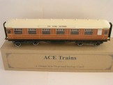 Ace Trains Gauge 0 C/4 LNER First Third Corridor Coach, Boxed