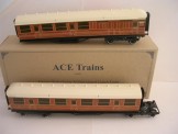 Ace / Wright Overlay Gauge 0 LNER Third Class Articulated Coach Set, Boxed