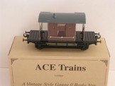 Ace Trains Gauge 0 C4/1L 3 Rail Only Goods Brake Van with Lighting, Boxed