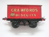 Rare Hornby Gauge 0 ''Crawfords Biscuits'' Private Owner Van with ''By Appointment ToThe Late King George V'' Transfer