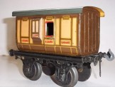 Early Bing Gauge One Tinprinted L & SWR 4 Wheeled Guard/Luggage Van