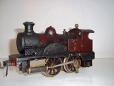 Bing Gauge 0 Live Steam Maroon 0-4-0 Locomotive.  Lacks tender.