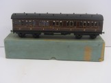 Scarce Bassett-Lowke Gauge 0 LMS 1st/3rd Suburban Passenger Bogie Coach Boxed