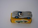Dinky Toys 110 Aston Martin DB3 Sports.  Grey body with Blue hubs and interior.  No 20, Boxed