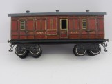 Scarce Early Bing Gauge One GNR Full Brake Bogie Coach 2135