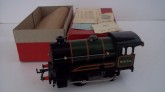 Hornby Post War Gauge 0 Clockwork No 51 BR Green Locomotive and Tender,Boxed