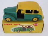 Dinky Toys 254 Austin Taxi.  Yellow and Green, Boxed