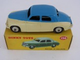 Dinky Toys 156 Rover 75 Saloon.  Mid blue upper body, cream lower, Boxed