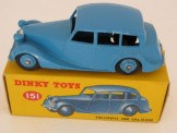 Dinky Toys 151 Truimph 1800 Saloon.  Mid blue, Boxed