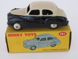 Dinky Toys 161 Austin Somerset Saloon.  Cream upper black lower, Boxed