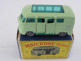 Matchbox Series 1-100 No 34 Volkswagen Caravette.  Pale green with GPW, 45 Treads.  Boxed.
