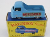 Matchbox Series 1-100 No 60 Morris J2 Pick Up Builders Supply Company.  GPW, Boxed.