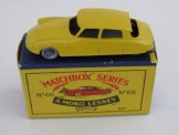 Matchbox Series 1-100 No 66 DS19 Citroen.  Yellow with SPW, Boxed.