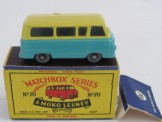 Matchbox Series 1-100 No 70 Thames Estate Car.  Turquoise and yellow.  Green windows, GPW.  Boxed.