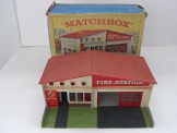 Matchbox MFI Fire Station.  Red roof, Boxed.