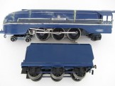 Rare Bassett-Lowke Gauge 0 12 Volt DC Electric LMS 4-6-2 Blue Streamlined 'Coronation' Locomotive & Tender