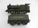 Very rare Bassett-Lowke 12 Volt DC Electric 0-6-0 4F Locomotive & Tender.  As supplied by Bassett-Lowke in GWR Green livery.