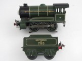 Rare Hornby Gauge 0 20 Volt Electric E120 Southern Green 0-4-0 Locomotive & Tender E793