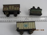 French Tinplate 00 Gauge size and smaller floor train rolling stock