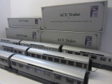 ACE Trains Gauge 0 A B C and D "Silver Jubilee" 7 Coach Set Boxed