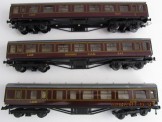 3 x Trix H0 Gauge LMS Bogie Coaches