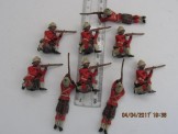 9  x Kilted infantry figures