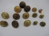 Qty of Uniform buttons and a badge