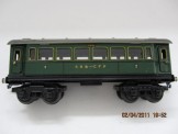 Marklin Gauge 0 SBB-CFF 2nd Class Bogie Coach with Lifting Roof