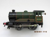Post War Hornby Gauge 0 Clockwork No 51 BR Green Locomotive 50153 Lacks Tender