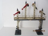 Early Hornby Gauge 0 Home and Distant Signal Gantry