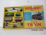 Post War Hornby Gauge 0 Clockwork No 31 Passenger Set, Boxed